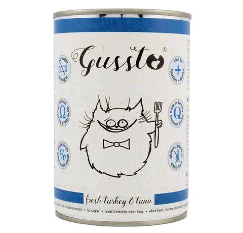 Gussto - Fresh Turkey & Tuna (indyk z tuńczykiem) 400g - zestaw 6x400g