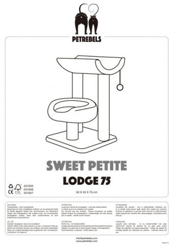 Petrebels - Drapak i Legowisko Dla Kota Lodge 75 Biały