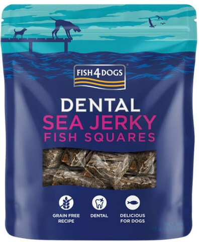 Fish4Dogs - Sea Jerky Squares - Kostki z Rybiej Skóry 100g
