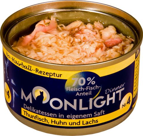 Moonlight Dinner - Nr. 4 Tuńczyk, Kurczak i Łosoś - 12 x 80 g